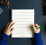A4 Music Composition Notebook 8 Manuscript Staves and Lined Note Paper Piano