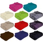 Luxury Faux Fur Throw Sofa Bed Mink Soft Warm Fleece Blanket Single Double King.