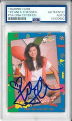 Tiffani Thiessen Signed Auto Slabbed 1992 Pacific Saved By The Bell Card PSA DNA