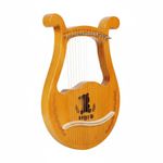 24 String Lyre Wide Tonal Range Polished Strings for Relaxing Practice