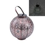 Solar Power Moroccan Metal Outdoor Lights Hanging Garden Decorative Lantern Lamp