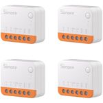 4 Pack SONOFF MINIR4 Smart Light Switch 10A Wi-Fi Smart Switch Remote Control UK