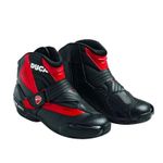 DUCATI THEME C2 (ALPINESTARS) SHORT BOOT BLACK RED  BOOTS SIZE EURO 41 UK 7