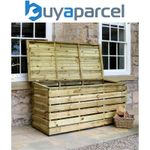 Zest Wooden Log Wood Store Chest Box Garden Storage Firewood Shed PEFC