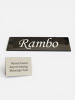 Customised stable door horse name plaque sign plate 8"x2" Granite