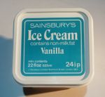 Vintage 70s Sainsbury's Ice Cream Empty Plastic Tub Container Collectable Prop