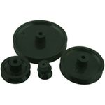 Motor Pulley Black 10mm for 2mm Shaft (4 Pack)