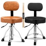 Drum Throne with Backrest Hydraulic Drum Stool Adjustable Height for Drummers