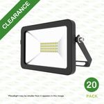 20 X Lumineux Premium Floodlight 10W 4000K IP65 Black 430099