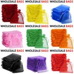 25 & 50 Organza Bags Wedding Party Favour Gift Candy Jewellery Pouch Large Small