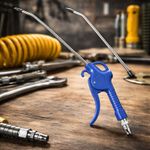 High Flow Air Blow Gun for Compressor Bent Nozzle Short Style Multiple Colors UK