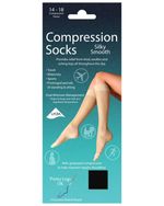 Pretty Legs Compression Flight Sock Smooth Knee High Travel Socks (1 Pair)