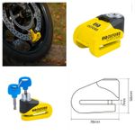 OXFORD QUARTZ XD10 10MM PIN MOTORCYCLE SECURITY DISC BRAKE LOCK YELLOW RRP £40