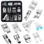 11pc Sewing Machine Presser Foot Set For Brother Singer Janome Low Shank Snap On