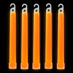 10 Orange Jumbo Glow Sticks Premium Large 6" Long Thick  Party Light Festival