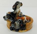 Vintage Alert Staehle W. Goebel German Made Ceramic Puppy Ornament 4" Tall
