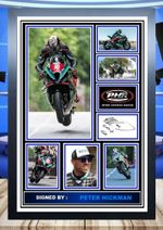(678) peter hickman isle of man tt signed photograph unframed/framed reprint,