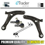 For FORD FIESTA MK7 FRONT WISHBONES ARMS PAIR 2008-2018 Inc Track Rods & Links