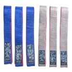 Deluxe Double-Sided Reversible Silk Karate Belt WKF WUKF Competition Martial Art