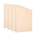 4 Pack Wood Panel Board, 12"x12" Unfinished Wood Canvas Square Wooden