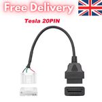 20PIN OBD2 ADAPTER FOR TESLA MODEL X/S DIAGNOSTIC CABLE SCAN MY TESLA tesLAX UK