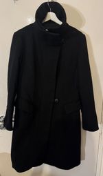 ZARA WOMAN Black Coat Jacket size 12  (UK) 