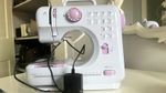 Mini Portable Electric Sewing Machine for Sewing, White & Pink, Compact