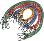Mixed Sizes Heavy Duty Bungee Cords with Hooks (12 Pack) Elastic Weatherproof UV
