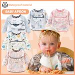 Baby Kids Bibs With Full Long Sleeve Baby Toddler Weaning Feeding Apron-HOT
