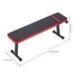 Flat Weight Bench Foldable Strength Training Exercise Home Gym Workout Fitness
