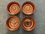 Copper Jelly Molds 13cms  across