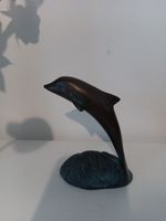 Vintage Bronze Dolphin Sculpture