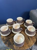 Coffee Cups and Saucers Set 6 Pieces With Sugar Bowl