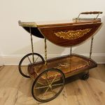 Beautiful Vintage Mid Century Sorrento Two Tier Drinks Trolley￼ BRASS BAR CART