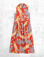 Womens White Stuff Jersey Rylee Animal Jersey Dress Orange (A Bit Defect)