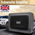 8"1200W Active Underseat Car Bass Box Audio Subwoofer Sub Speaker Amplifier HJKJ
