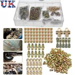 182pcs Brake Pipe Connectors Male Female Set 2 3 Way 10mm 3/8'' 7/16'' Metr