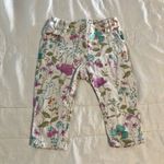 Next - 6-9 Months - Girls White Floral Cotton Trousers
