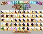 FIVE  GURANTEED NEON LEGENDARY bundle  Adopt Me Read Description 