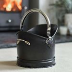 "Hinswick" Victorian Black Iron and Nickle Coal Buckets - 34cm