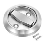 Recessed Sliding Door Pulls Handles Hidden Closet Finger Flush Knob, Silver