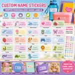 140 Stick On Name Labels Stickers for Clothes Clothing Kids School Uniform Home