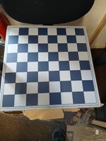 Grey And Blue Semi Rigid Chess Board Agerbrac 52mm Squares Tournament Size Flat