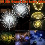 2/4PCS Solar Lights Outdoor Garden LED Solar Powered Firework Light Lamp DIY