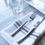 Bistro Napkins (12 Pack) ,18x22, Striped Color Options, Polyester Kitchen Linens