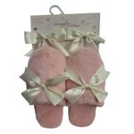 Cute kids slippers and hair bow set - big kids size 1/2