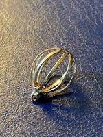 Vintage 1960’s / 70’s gold plated 15mm pendant cage