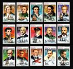 BRITISH ANTARCTIC TERRITORY  1973/1975  EXPLORERS  DEFINITIVE SET OF 15   MNH