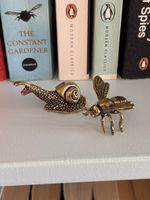 Brass Snail & Brass Bee Figurine Ornament Gift Idea