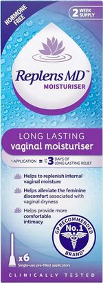 Replens Longer Lasting Vaginal Moisturiser 6 Pack | Hormone Free Vaginal Dryness